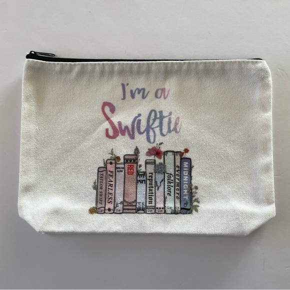 Taylor Swift "Eras" Canvas Cosmetic Makeup Pencil Case Bag - Picture 2 of 8